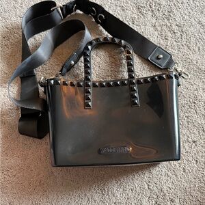 Madden NYC Black Studded Mini Tote Bag